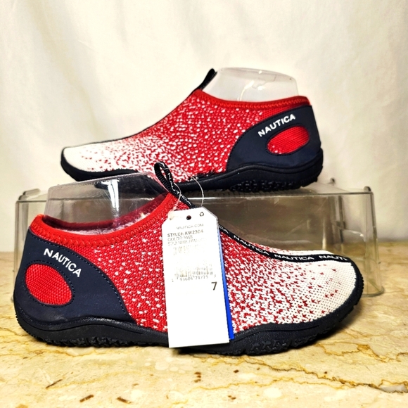 NWT Nautica Womens Red White & Blue "Francess" Slip-on Water Shoes Size 7 - Picture 3 of 8